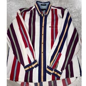 Vintage Colours by Alexander Julian Striped Button-Down - Size L